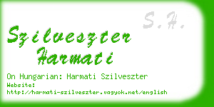 szilveszter harmati business card